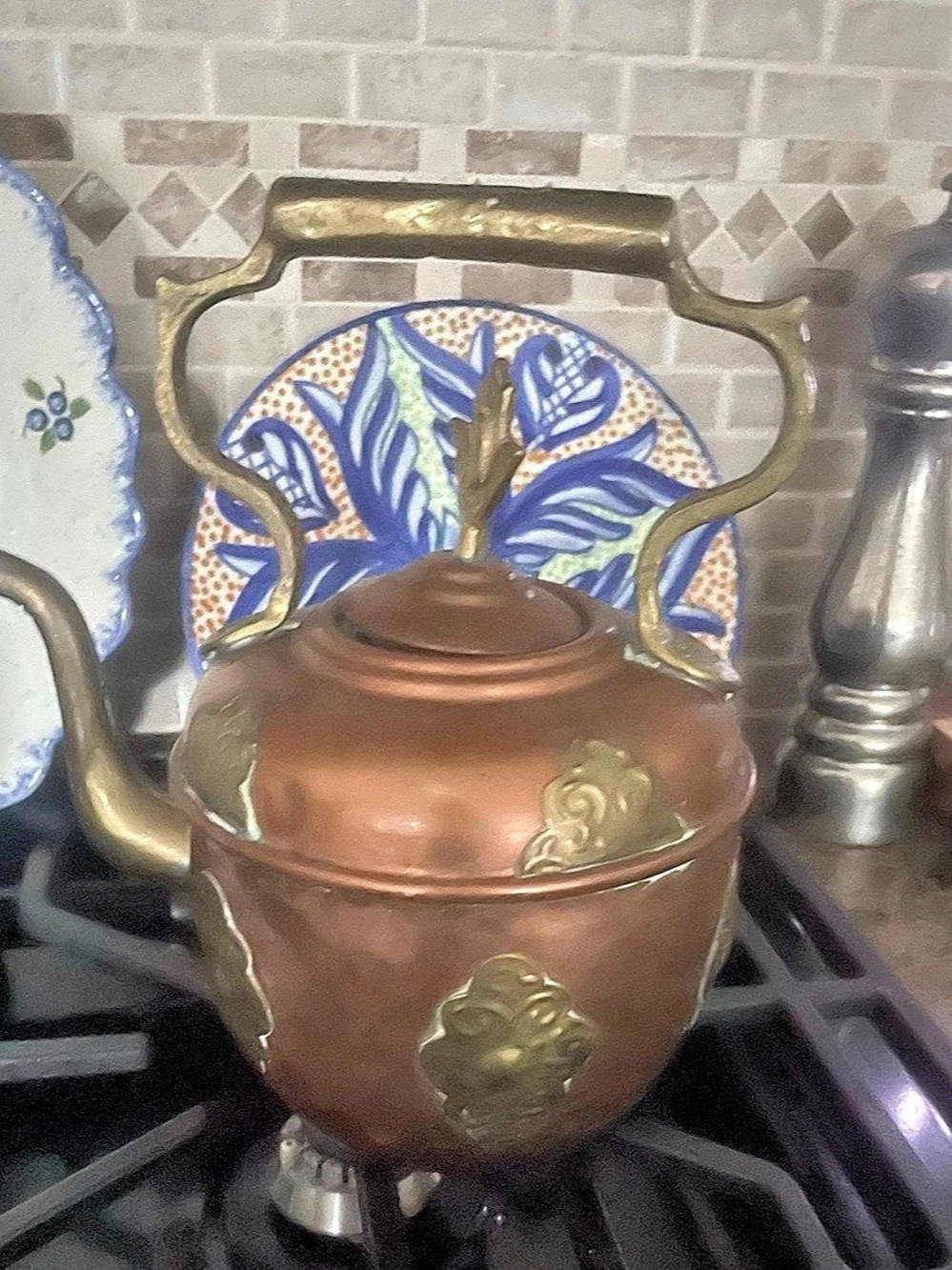 Vintage Copper Brass Kettle